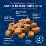 NaturVet imported USA dog and cat eye health chews packaging