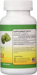 Graviola 100% Pure Graviola 1300mg Per Servings 120 Capsules Per Bottle (Annona muricata) - Image 2