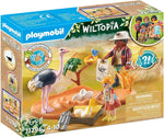 Playmobil Wiltopia Ostrich Keepers figures Liv Palmer and park ranger
