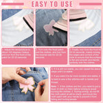 XIHIRCD pink bow patch applied on denim jacket