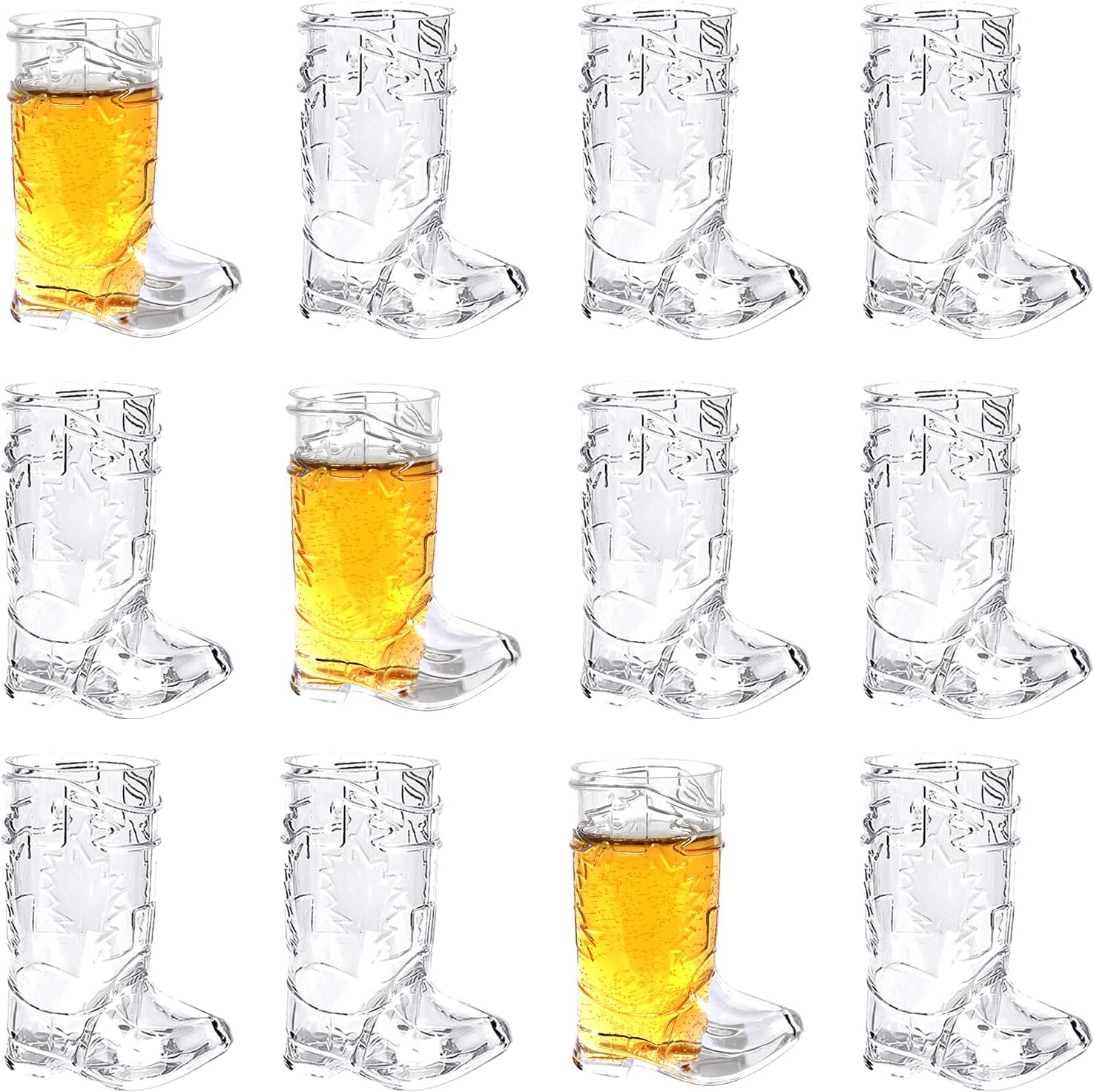 YAXINRUI cowboy boot shot glasses front view for western party decor