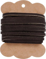 Mandala Crafts flat leather cord showing flexibility