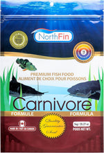 Northfin carnivore fish food front view packaging
