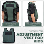 Sensory4u kids compression vest close up of secure fastening and stitching