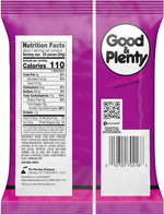 Good and Plenty chewy black licorice pink and white candy details