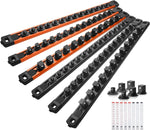 Reniteco Magnetic Socket Organizer Set, 3-Pack 1/2" Socket Rails | 36 Clips, Heavy-Duty Aluminum Alloy Rails, 360 degrees Swivel Removable ABS Clips, Magnetic Base, Toolbox Drawer or Wall Mount - Image 13