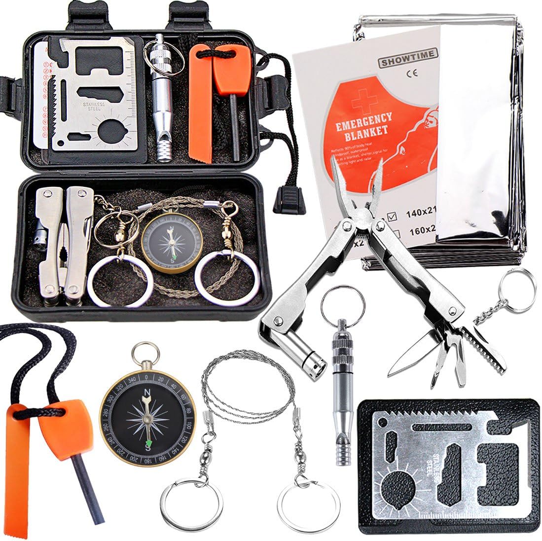 EMDMAK survival kit outdoor emergency gear front view
