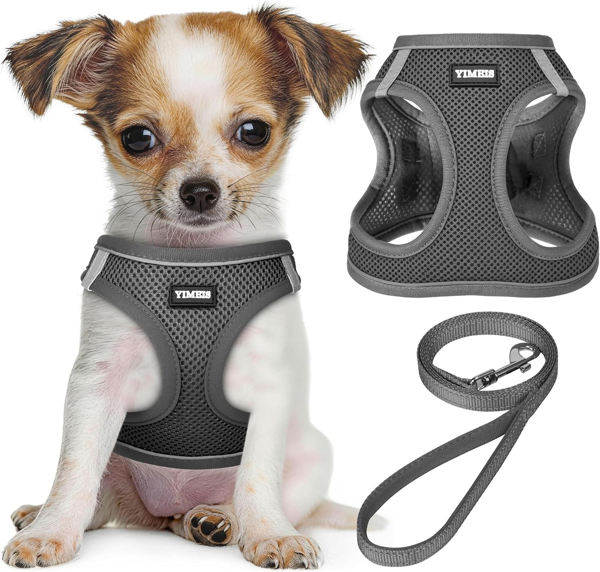 No Pull Dog Puppy Harness and Leash Set Reflective Mesh Vest Medium - Image 11