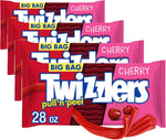 TWIZZLERS Pull 'N' Peel cherry candy bag showing individual strands