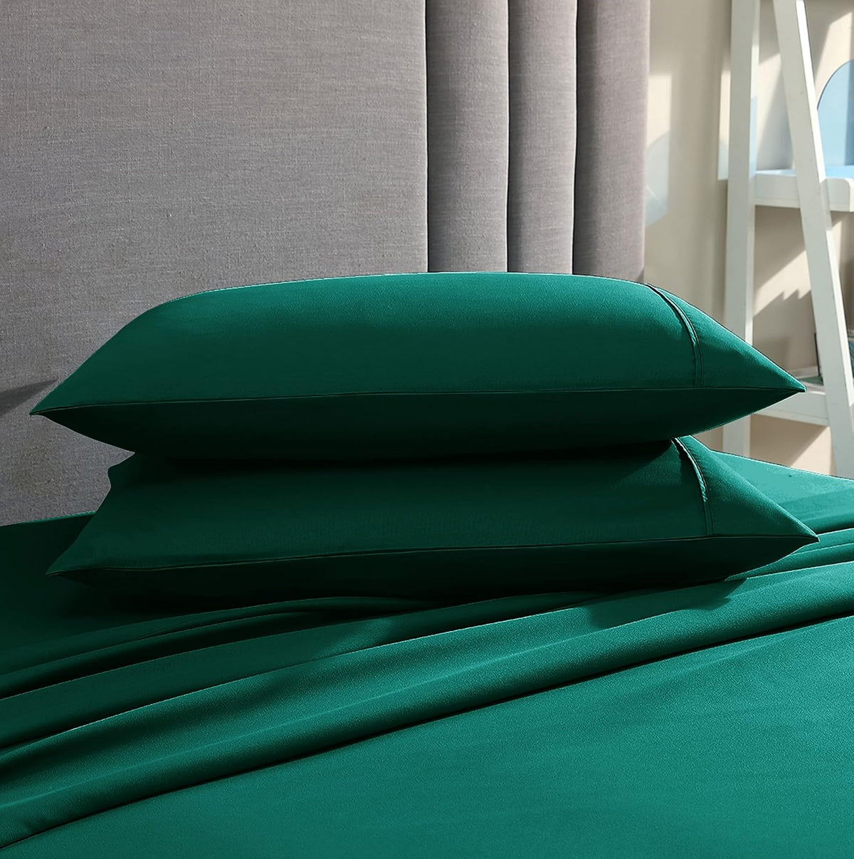 Pillow Case Set of 2 Double Brushed Microfiber Soft & Easy Care Pillowcases (Lime Green, King 20x40) - Image 14