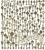 Jialeey vintage skeleton key charms front view jewelry making