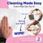 Kaywos microfiber cloth demonstrating water absorbency
