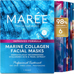 Maree collagen facial mask 6 count packaging front view