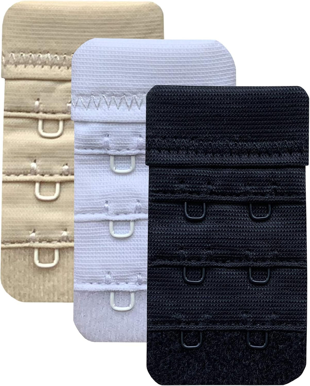 Women Pack of 3 Soft Comfortable 2 Hooks Bra Extender,2.4"x 1.5" - Image 15