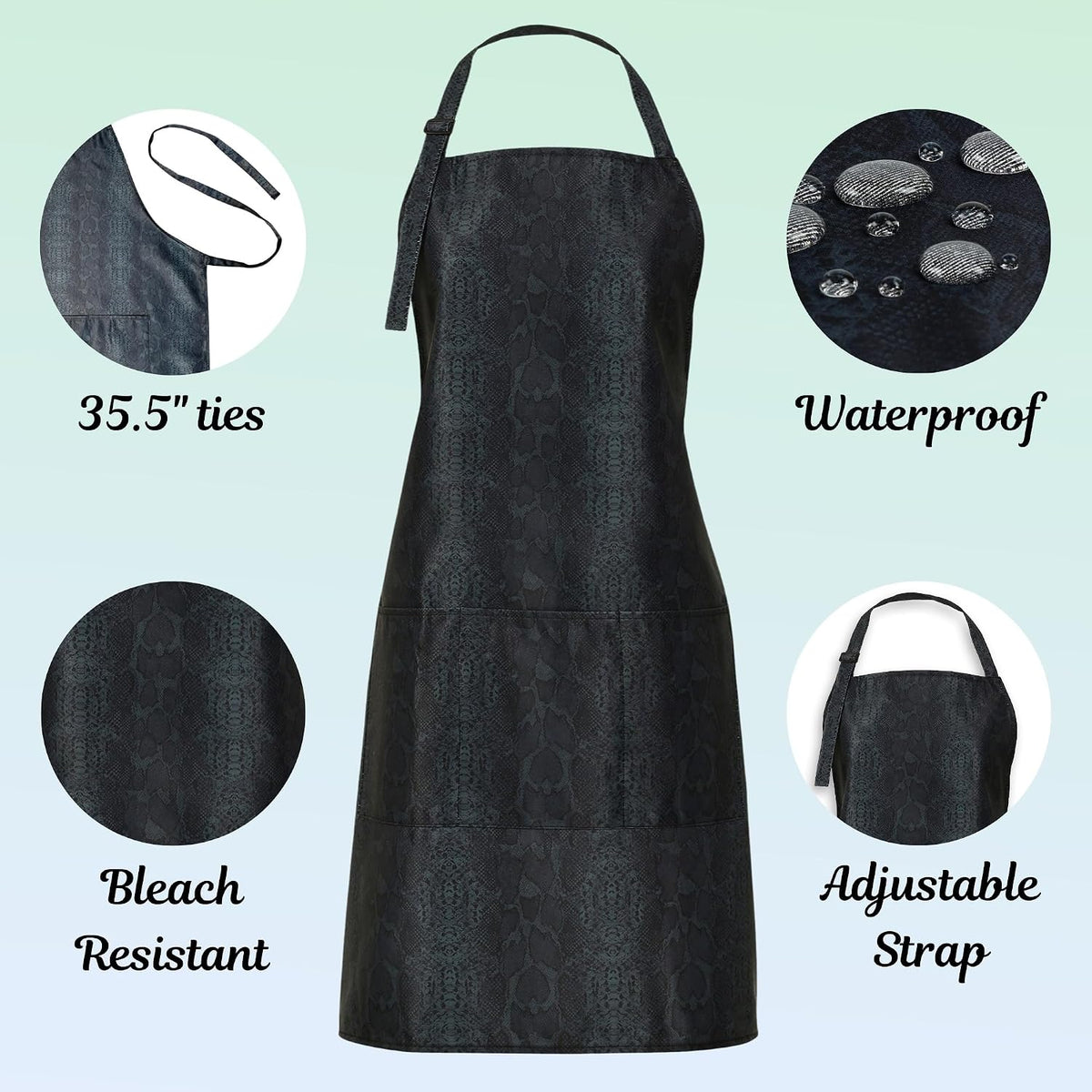 Plum Hill esthetician apron featuring adjustable neck strap