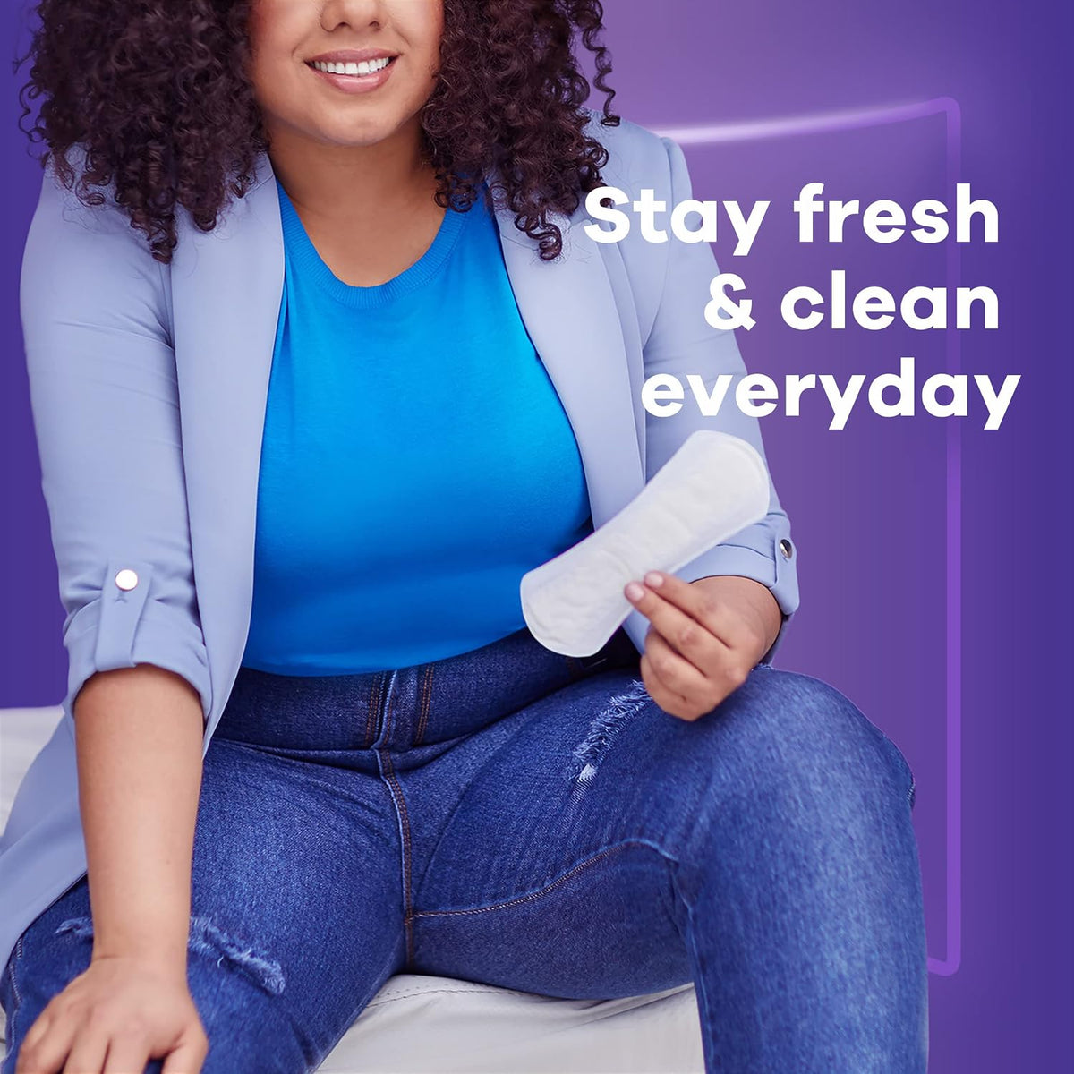 Always daily liners stacked box lifestyle presentation