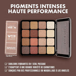NYX Warm Neutrals eyeshadow palette matte and shimmer swatches