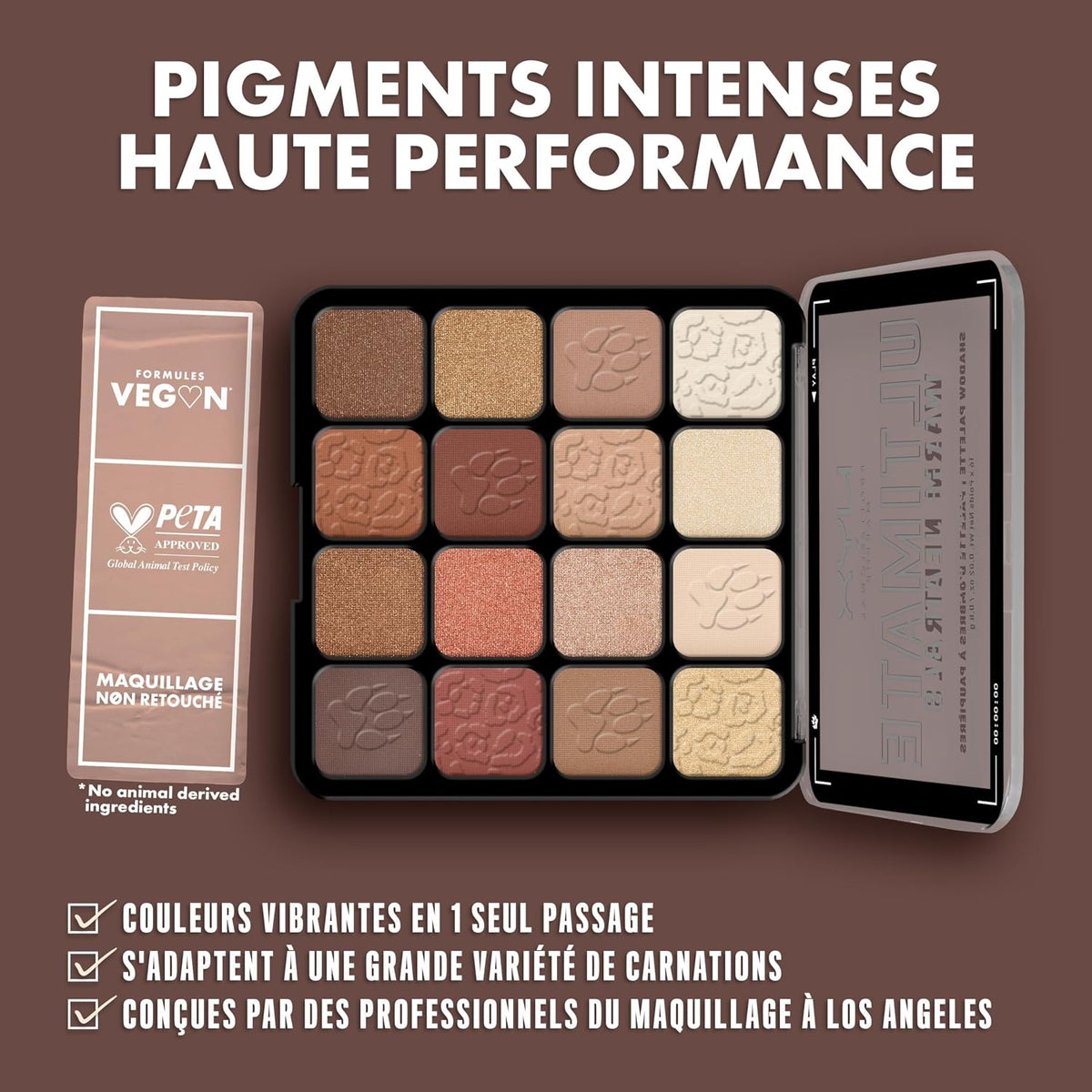 NYX Warm Neutrals eyeshadow palette matte and shimmer swatches