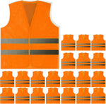 20 Pack, Yellow Reflective High Visibility Safety Vest, Hi Vis Silver Strip, Men Women, Work, Cycling, Runner, Construction (Mesh, 20)... - Image 9