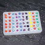 Mold Resin Craft Makes 60 Crystals - Small Crystal Stones Silicone Mold for Resin - Candles - Soap - Ice Cube - Jewelry - 1 Unique Shapes (White)(M0008) - Image 1