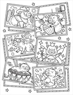 Scholastic Capybara Cuties Colouring Book sample colored page