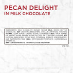 Close up of individually wrapped Russell Stover Pecan Delight candy