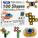 TOSY Magnet Fidget Spinner Mini front view showing eight interconnected blocks in a standard spinner shape.