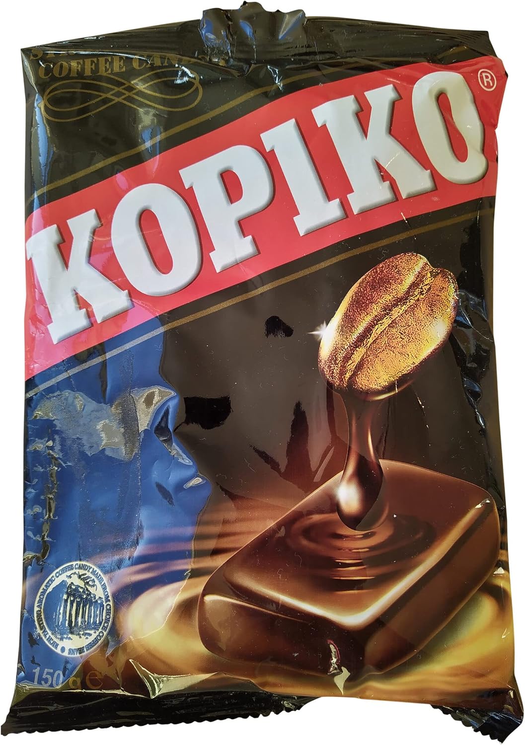 Kopiko strong and rich coffee candy front view pouch packaging