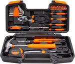 CARTMAN 39-Piece Household Tool Set, Yellow Hand Kit With Storage Case | Complete assortment for home repairs, DIY projects, furniture setup, crafting, and daily household fixes in toolbox. - Image 15