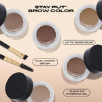 Milani Stay Put Brow Color Soft Brown swatches on skin