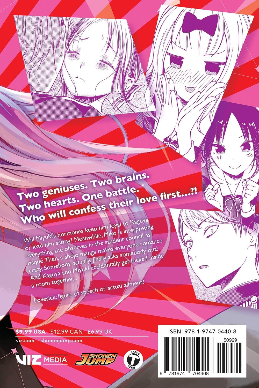 Kaguya-Sama Love Is War Volume 8 English manga comic book spine and back cover