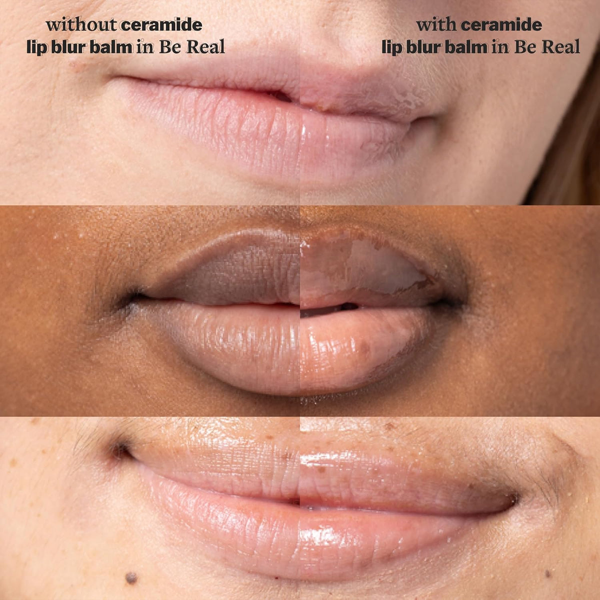 Ceramide lip blur balm Be Real variant texture close up