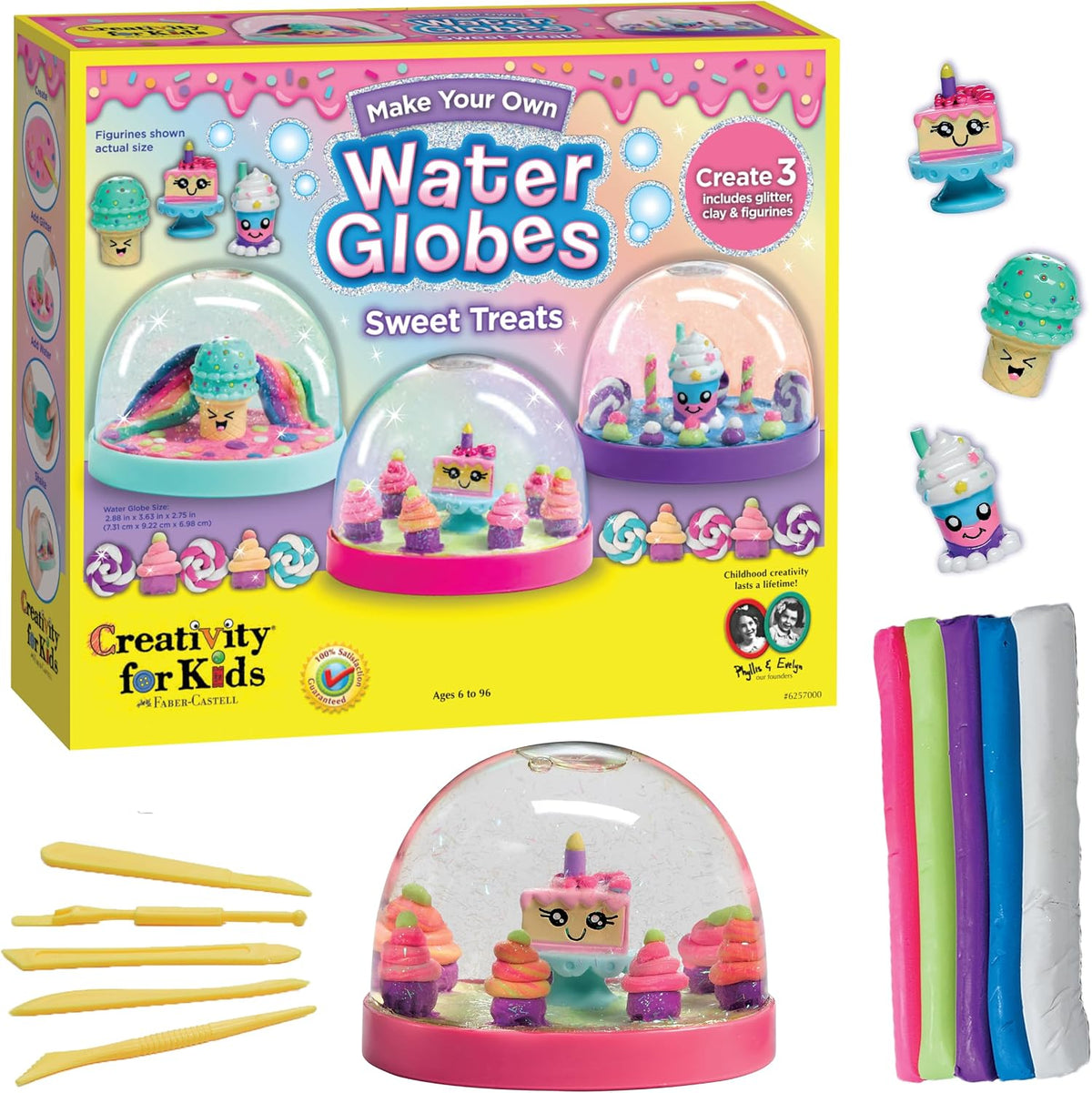 Creativity for Kids Make Your Own Holiday Snow Globes Kit | Sculpt, Decorate & Shake 3 Festive Winter Scenes | DIY Christmas Crafts for Kids to Build Creativity & Fine Motor Skills (Ages 6+) - Image 12