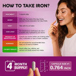 NutraHarmony 120 count iron supplement bottle lifestyle shot