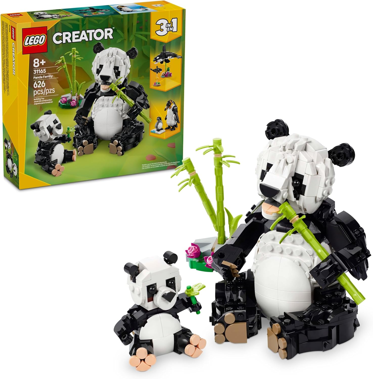 Lego Creator 3 in 1 Wild Animals Panda Family front box view