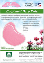 NuAngel cotton flannel burp pads folded to display texture and size