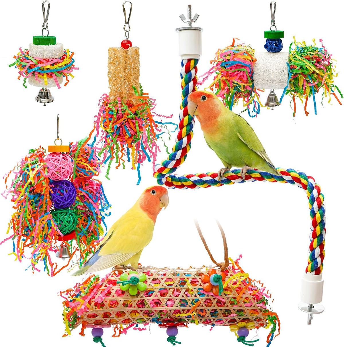 Premium imported parrot chew toys collection for bird health