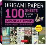 Origami Paper 100 sheets Japanese Flowers 6" (15 cm): Double-Sided Origami Sheets Printed with 12 Different Patterns (Instructions for Projects Included) - Image 1