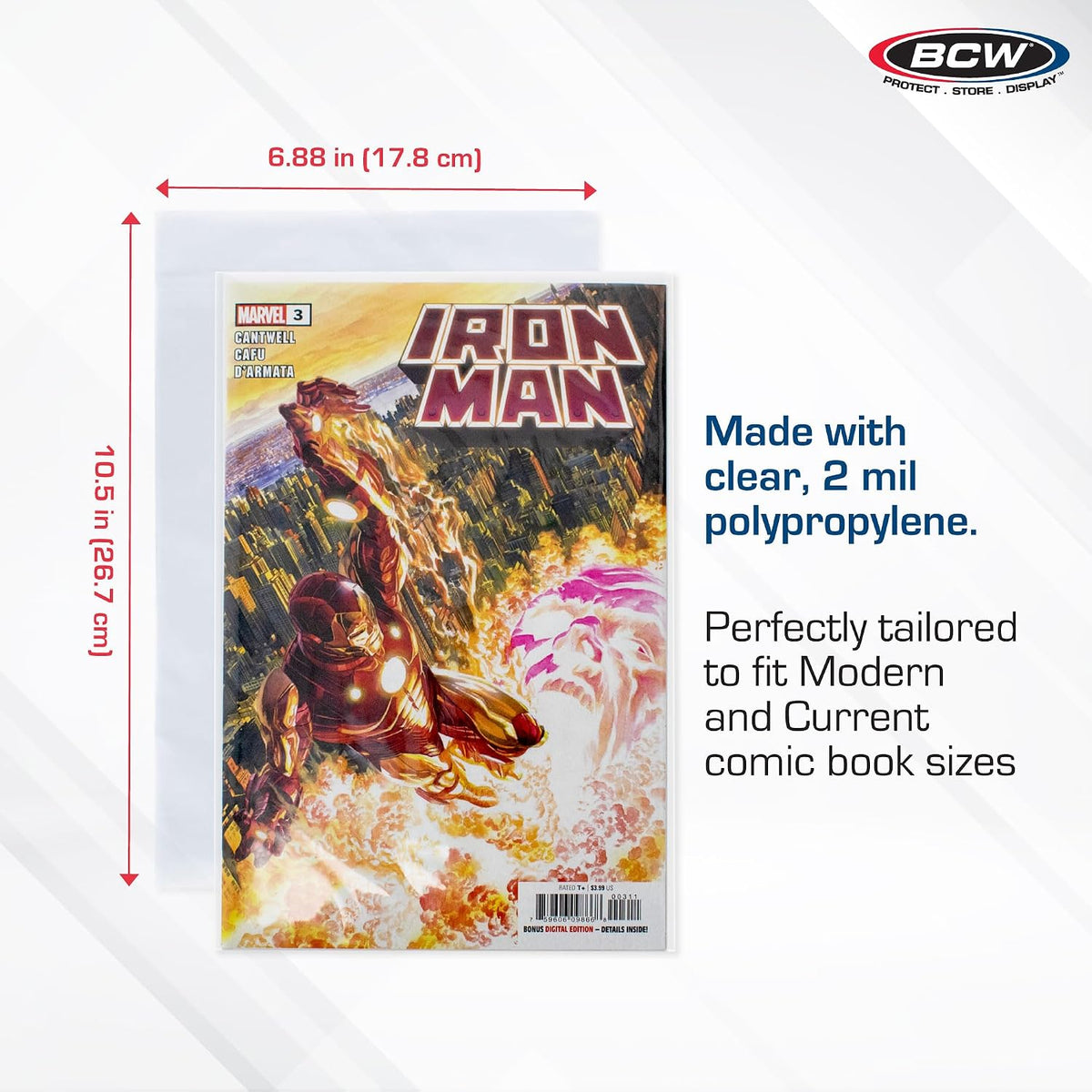 BCW resealable strip comic sleeve detail