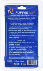 Imported FL!PPER magnetic algae remover floating safely at the top of a saltwater aquarium.
