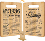 50th Birthday Gifts for Women Men, 1976 Cutting Board | 1976 Birthday Gifts Ideas for Her, Back in 1976 & Recipe Double Sided, Cool Present for 50 Year Old Women Men Birthday Gift - Image 13