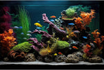 Underwater Fish Tank Background Under The Sea Cave Style Aquarium Background Ocean Floor Cave Sunlight Fish Tank Backdrop Tropical Fish Aquarium Terrarium Backgrounds Decorations 48x20in - Image 12