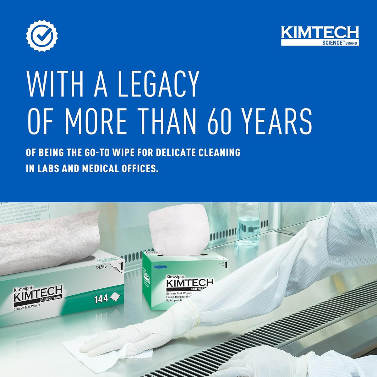 Kimtech Kimwipes sheet dimensions and texture detail