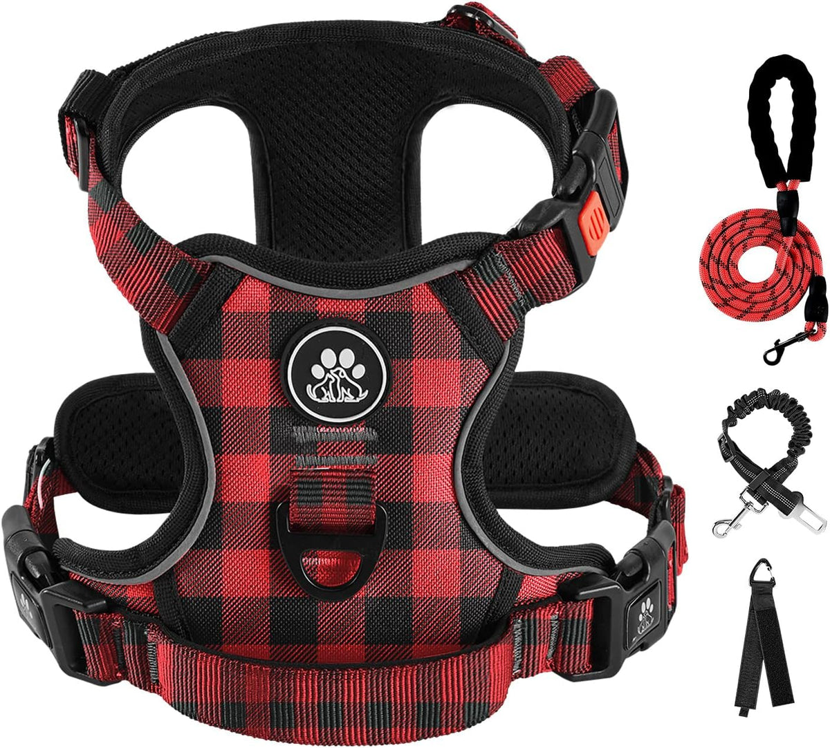 IVY&LANE No Pull Dog Harness for Small Dogs, Dog Vest Harness with Leash, Safety Belt and Storage Strap, Fully Adjustable Harness, 360 degrees Reflective Strip, Soft Handle (Purple, S) - Image 14