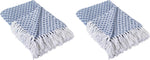 DII Global Mini Diamond Woven Throw, 50x60, Nautical Blue - Image 14