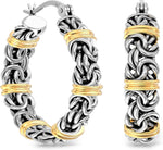 LeCalla lightweight vintage earrings on model
