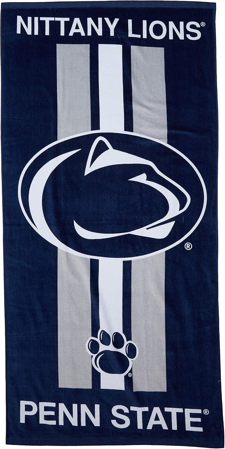 WinCraft NCAA fiber beach towel front view sports