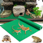 Washable synthetic reptile habitat bedding material for hygienic pet care.
