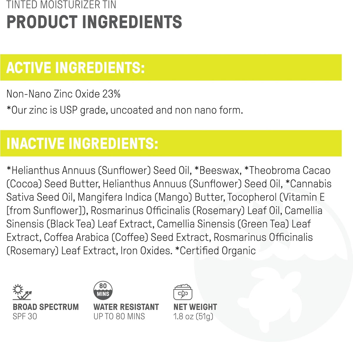 Raw Elements eco-friendly sunscreen tin resting on natural surface