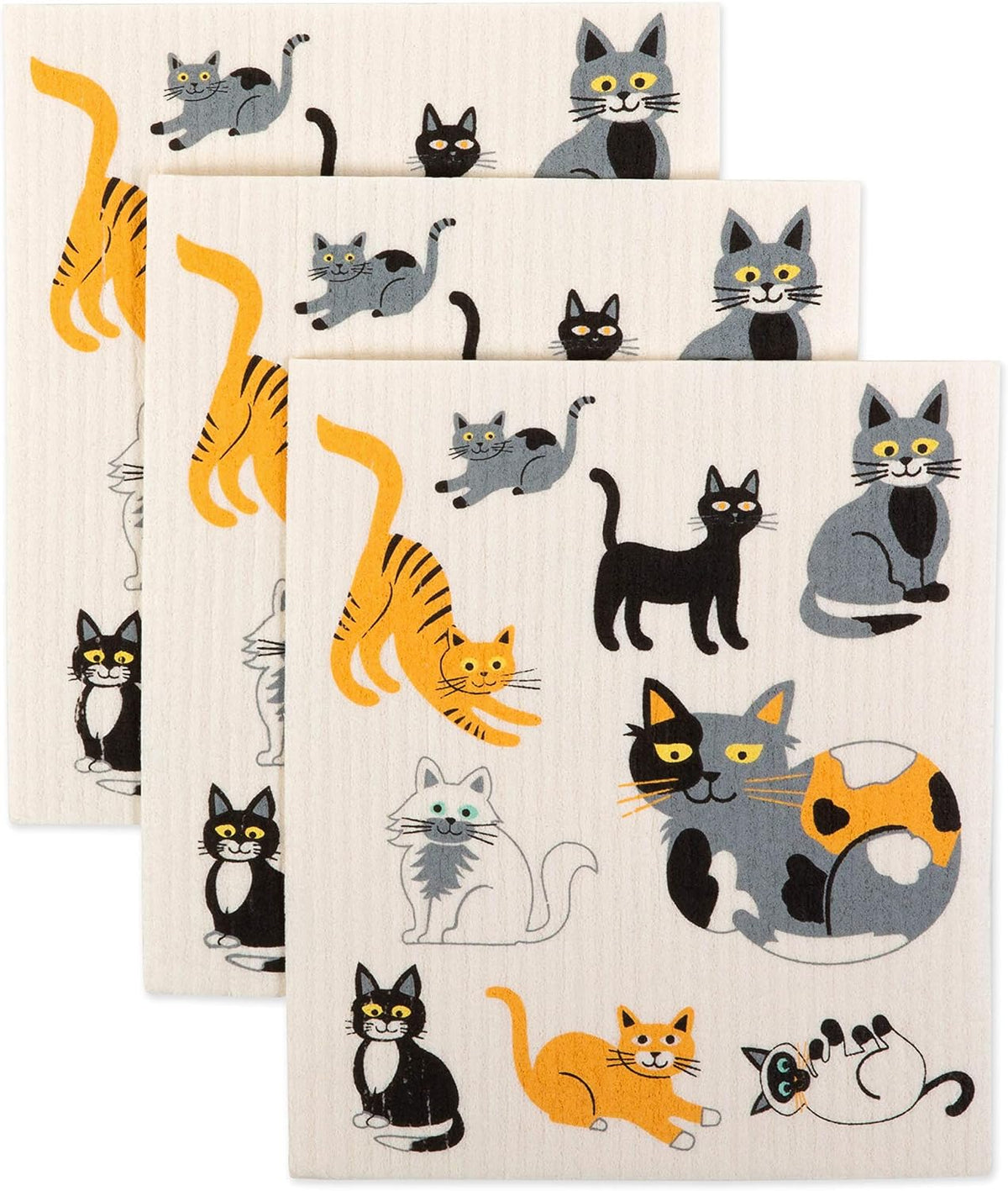 DII Swedish Dishcloths Cats Everywhere front view